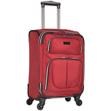 Kenneth Cole Reaction Lincoln Square 20" 1680d Polyester Expandable 4-Wheel Spinner Carry-on Luggage, Red