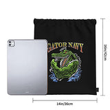 Gator Navy Drawstring Backpack Gym Bags Waterproof Packable Rucksack Hiking Bag