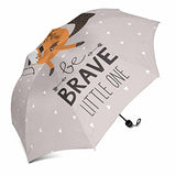 InterestPrint Be Brave Little One for Children with Cute Indian Fox in Cartoon Style Foldable