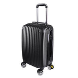 GHP 210D Polyester ABS Shell 360°-Rotating Wheels Black 20" Trolley Case Luggage Bag