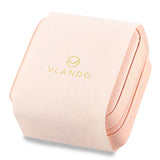 Vlando Small Faux Leather Travel Jewelry Box Organizer Display Storage Case for Rings Earrings Necklace (Pink)
