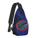 Florid-a Gato-rs Logo man's Casual Chest Bag Shoulder Backpack Crossbody Sling Bag Daypack for Travel,Hiking,Gym,Outdoors for Men