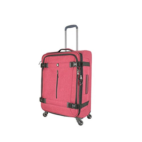 Mia Toro M1135-24In-Red Italy Ischia Softside 24 Inch Spinner, Red