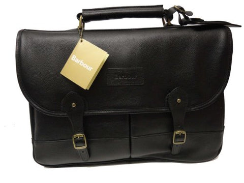 Barbour Leather Briefcase - Black