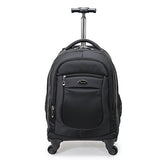 Racini Nylon Waterproof Rolling Backpack, Freewheel Travel School Wheeled Backpack, Carry-On