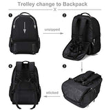 Oiwas Rolling Backpack With Wheels 20 Inch School College Wheeled Book Bag Laptop Travel Carry On