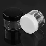 Accmor 25 Pieces Acrylic Containers with Lids 3/5/10/15/20 Gram Size Cosmetic Jars with 5 Pieces Mini Spatulas Gift