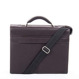 Bugatti Sartoria Small Leather Briefcase, Top Grain Leather, Brown