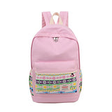 Chic Star Square Multi Function Backpack Schoolbag Pink