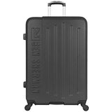 Ben Sherman Leicester 28" Lightweight Durable Hardside 4-Wheel Spinner Checked Suitcase, Black With