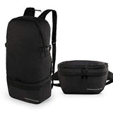 Cross Gear Multipurpose Backpack Waist Bag 2-In-1 Travel Packable Daypack 0908BK