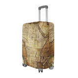Luggage Cover Old Compass On Vintage Map Travel Case Suitcase Cover Bag Protector 3D Print Design