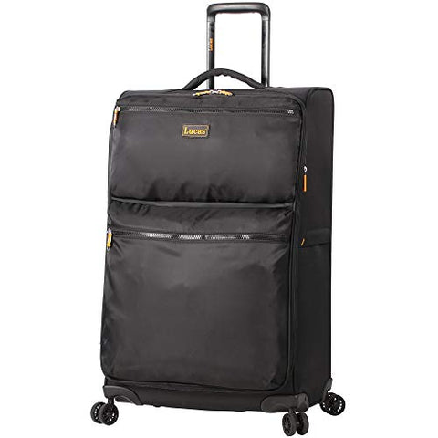 Lucas Ultra Lightweight Midsize Softside 24 Inch Expandable Luggage With Spinner Wheels (24In,