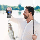 Fish Scale, 110lb/50kg Fishing Scale with Backlit LCD Display, Digital Luggage Scale with Measuring Tape Portable Hanging Scale with Comfortable Handle & Large Hook, 2 AAA Batteries Included