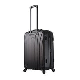 Mia Toro Italy Nicosia Hardside Spinner Luggage 3pc Set-Silver