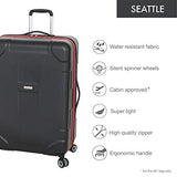 Regent Square Travel - Luggage Set Hard Shell With Spinner Goodyear Wheels - Set of 3 Pieces - Hard Case - Black