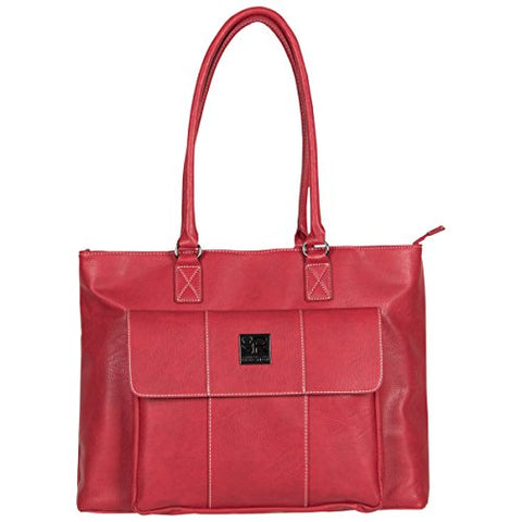Kenneth Cole Reaction Women's Casual Fling Ladies Tote Laptop, Dark Red