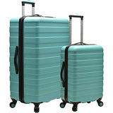 U.S. Traveler Cypress Colorful 2-Piece Small and Large Hardside Spinner Luggage Set, Mint