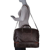 Ropin West 23" Leather Weekender (Brown)