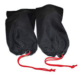 Earthwise Shoe Storage Bags 100% Cotton with Drawstring For Men and Women Perfect for Travel MADE IN THE USA 17" X 8" Machine Washable Black (Set of 4)