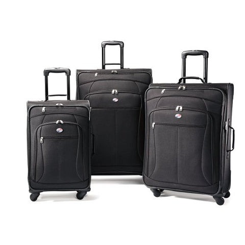 American Tourister Luggage AT Pop 3 Piece Spinner Set, Black, 29/25/21