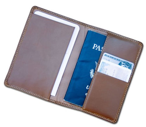Dacasso Leather Passport Holder, Rustic Brown (A3242)