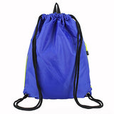 Eastsport Drawstring Sackpack Sling Backpack, Blue/Acid Yellow