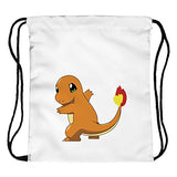 Olss-Original Shoulder Bag Pumping Rope Backpack Pokemon Go! Pattern Printed Bundle Mouth Single