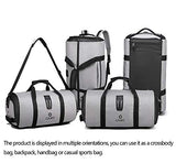 OZUKO Gym Bag Backpack, 4 in 1 Carry-on Garment Bag Large Duffel Bag Suit Travel Bag Weekend Bag Flight Bag Overnight Bag with Shoes Compartment… (Black)