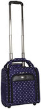 Kenneth Cole Reaction Dot Matrix 14" 600D Polka Dot Polyester 2-Wheel Underseater Carry-On, Navy