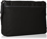 Calvin Klein Men'S Coated Nylon With Saffiano Trim Messenger, Black