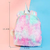 Yorki Girls Plush Unicorn Backpack Fashion,Shool Women Unicorn Bag Travel,Cute Bookbag for Unicorn Party Supplies-Pink