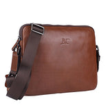 Banuce Brown Small Vintage Full Grains Italian Leather Menssenger Bag for Men Business 9.7 iPad