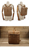 New, retro, trend, simple, oil wax waterproof, canvas bag, backpack, B0041