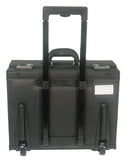 Black Leather Wheeled Catalog Case (#1855-0)