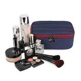 ECOSUSI Travel Makeup Bag Cosmetic Bag Organizer with Removable Mirror and Adjustable Dividers,
