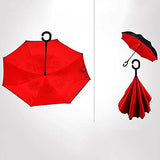 DIDIDD Reverse rain and rain umbrella double creative male and female long handle umbrella