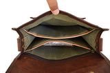 Vintage Craft Real Brown Leather Satchel 13" Macbook / Laptop Messenger Bag