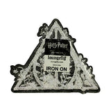 Harry Potter Deathly Hollows Symbol Patch Floral Embroidered Iron On Applique