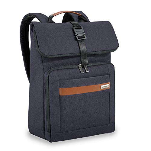 Briggs & Riley Kinzie Street Medium Foldover Backpack, Navy, One Size