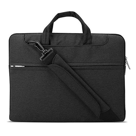 Lacdo 15.6 Inch Waterproof Fabric Laptop Shoulder Bag Notebook Sleeve Case Compatible Macbook Pro