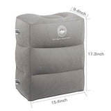 BONAIR OUTFITTERS Inflatable Travel Foot Rest Pillow | Kids Airplane Bed to Sleep | Adjustable Height Leg Pillow | with Bonus Pillow Cover | Best Kids Travel Accessories for Air, Car, Train