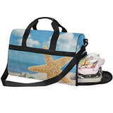Gym Bag Sea Star Shell Beach Colorful Duffle Bag Large Sport Travel Bags for Men Women