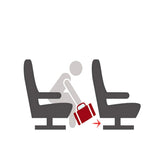 17" Rolling Personal Item Under Seat Luggage For Virgin Australian, Sun Country, Alaska, Delta Airlines (Black)