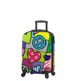 Mia Toro Peace And Love Luggage 3 Piece Set, Contemporary