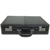 Alpine Swiss Expandable Leather Attache Briefcase Dual Combination Locks 1 Year Warranty