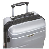 Dejuno Emerson 3-Piece Hardside Expandable Spinner Luggage Set, Silver