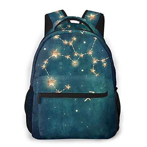 Casual Backpack,Constellation Of Aquarius,Business Daypack Schoolbag For Men Women Teen