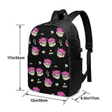 Saiki K Anime Backpack 17 Inches with USB Port Anime Backpack Handbag Laptop Backpack Travel Business Mountaineering Bag Casual Men and Women Backpack