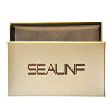 Sealinf Large Capacity Men'S Leather Clutch Handbag Checkbook Wallet Phone Holder (Brown)